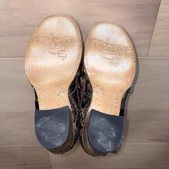 Freebird By Steven Darcy Boots Beige Piracuru Leather Womens Size 8 - Picture 7 of 8